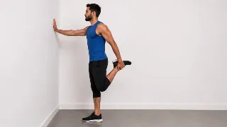 Left Quad Stretch With Wall